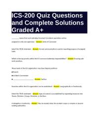ICS-200 Quiz Questions & Solutions: Incident Command System Guide