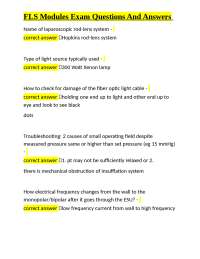 FLS Modules Exam Questions and Answers: A Comprehensive Guide to Laparoscopic Surgery