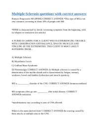 Multiple Sclerosis: Questions and Answers for Nursing Students