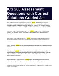 ICS 200 Assessment: Questions and Answers with Solutions