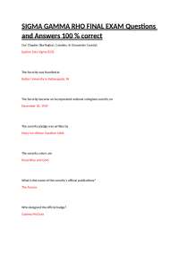 SIGMA GAMMA RHO FINAL EXAM Questions and Answers 100 % correct