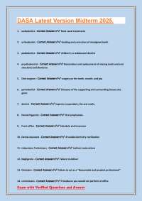 Dental Terminology and Procedures: Exam Questions and Answers
