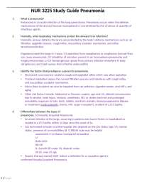 Pneumonia: A Comprehensive Study Guide for NUR 3225