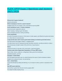 FLETC UPTP Exam 2 Questions and Answers 2025/2026