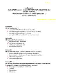 LINGUISTICA ITALIANA APPLICATA AI CONTESTI SCOLASTICI E ALLE ABILITA' DI STUDIO - L2-GIOLA