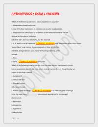 Anthropology Exam 1 Answers: A Comprehensive Guide to Key Concepts and Principles