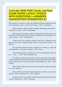 Forensic Science: Evidence Collection and Analysis - Questions and Answers
