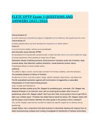FLETC UPTP Exam 3 QUESTIONS AND ANSWERS 2025/2026