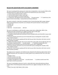 NCLEX-PN QUESTIONS WITH ACCURATE ANSWERS