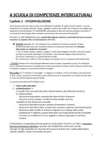 Riassunto "a scuola di competenze interculturali", pedagogia interculturale SFP