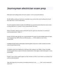 Journeyman Electrician Exam Prep: NEC Code Questions and Answers