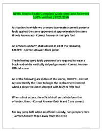 NFHS Evens Exam Complete Questions and Answers 100% verified | 2025/2026