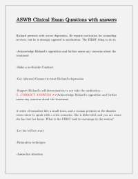 ASWB Clinical Exam Questions and Answers: A Guide for Social Work Professionals