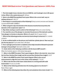 NEIEP 800 Final Review Test Questions and Answers