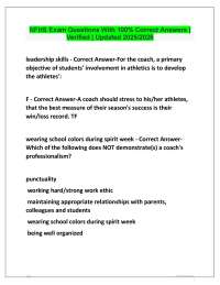 NFHS Exam Questions and Answers: A Guide for Coaches and Educators