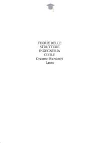 Paniere TEORIE DELLE STRUTTURE INGEGNERIA CIVILE Docente Ruzziconi Laura Ecampus