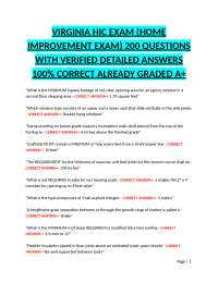 Virginia Home Improvement Exam: 200 Questions with Answers