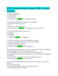 RCFE Administrator Exam Questions and Answers