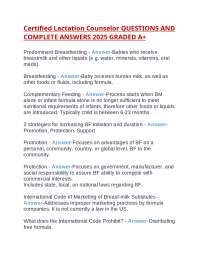 Lactation Counselor Exam Prep: Questions & Answers