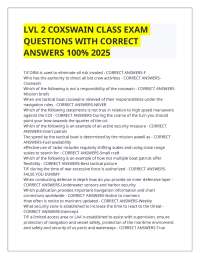LVL 2 COXSWAIN CLASS EXAM QUESTIONS WITH CORRECT ANSWERS 100% 2025