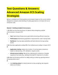 Advanced Amazon ECS Scaling Strategies: Test Questions & Answers