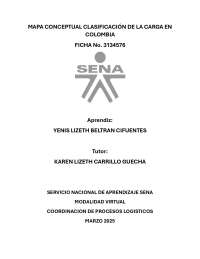 Clasificación carga en colombia