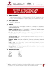 INFORME SITUACIONAL DE LAS INSTALACIONES ELECTRICAS