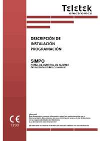Manual de Instalación y Programación del Panel de Alarma de Incendio SIMPO