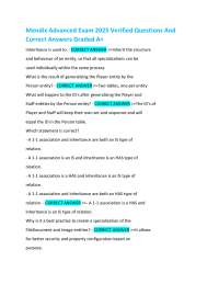Mendix Advanced Exam 2025 Verified Questions And  Correct Answers Graded A+ PASS!!