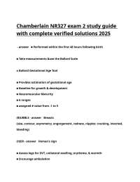 Postpartum Care & Newborn Assessment: Chamberlain NR327 Exam 2 Study Guide