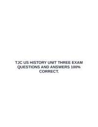 US History Unit Three Exam: Postwar America (1945-1960) - Questions and Answers