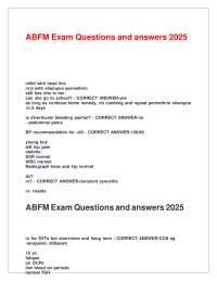 ABFM Exam Questions and Answers 2025: A Comprehensive Guide for Medical Professionals
