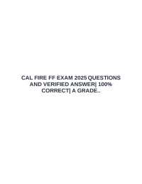 CAL FIRE FF Exam 2025: Questions and Answers