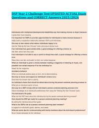 DSP Year 2 Challenge Test UPDATED ACTUAL Exam Questions and CORRECT Answers 2025/2026