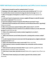 NEIEP 400 Final Review Exam Questions and Answers: Electrical Engineering Concepts
