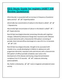 EEG Study Guide for Registry (ASET 335 Review Questions)