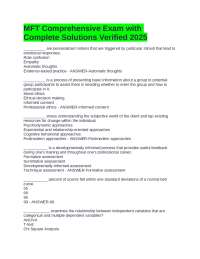 MFT Comprehensive Exam with Complete Solutions