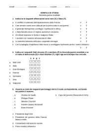Verifica Seconda guerra mondiale