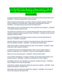 End of Course Private Pilot Exam B: 50 Questions and Answers