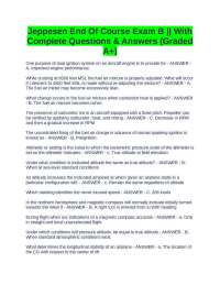Jeppesen End Of Course Exam B: Aviation Knowledge Assessment