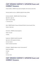 CSET Spanish Subtest V: Updated Exam and Correct Answers