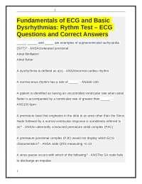 ECG Fundamentals & Basic Dysrhythmias: Rhythm Test
