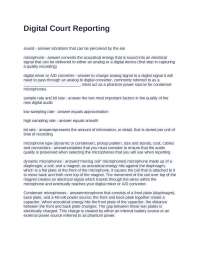 Digital Court Reporting Questions and Answers Graded A+