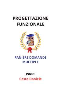 Paniere PROGETTAZIONE FUNZIONALE, Ecampus, 2025, Costa Daniele - RISPOSTE MULTIPLE