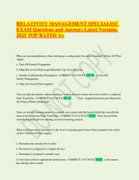 Active Learning in Relativity Management: Exam Questions and Answers