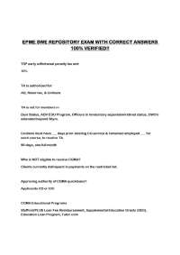 EPME SWE REPOSITORY EXAM WITH CORRECT ANSWERS 100% VERIFIED!!