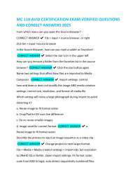 MC 110 AVID Certification Exam Verified Questions and Answers 2025