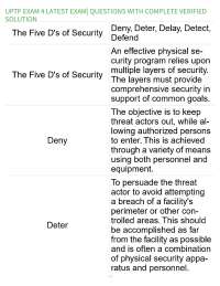 UPTP EXAM 4 | UPDATED QUESTIONS WITH COMPLETE VERIFIED SOLUTION 2025/2026