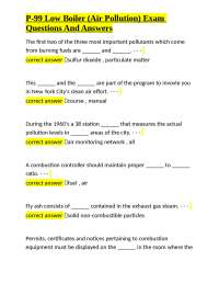 P-99 Low Boiler (Air Pollution) Exam Questions And Answers