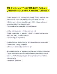 360 Excavator Test: Questions & Answers for 2025-2026 Edition